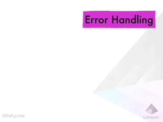 Error Handling
 