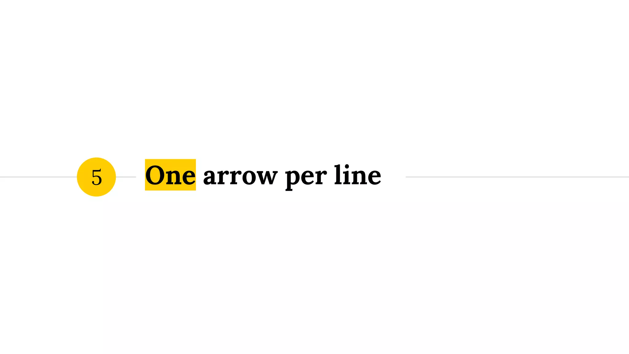 One arrow per line5 