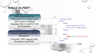 Introduction to PHP OOP | PPTX