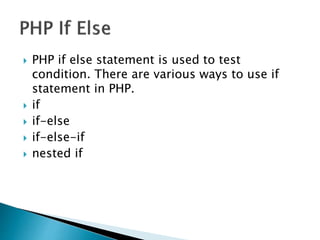 Php operators | PPTX