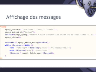 Insertion de msg dans la BD 66