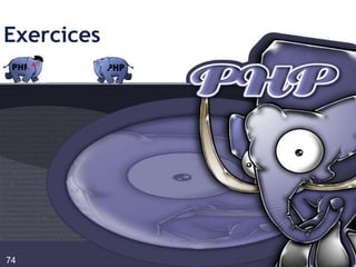 Les structures de contrôles60<?phpswitch($i) {    case 0:echo"i égale 0"; break;    case 1:echo"i égale 1"; break;    case 2:echo "i égale 2"; break;}?><?phpif ($i == 0) {echo "i égale 0";} elseif ($i == 1) {echo"i égale 1";} elseif ($i == 2) {echo"i égale 2";}?>