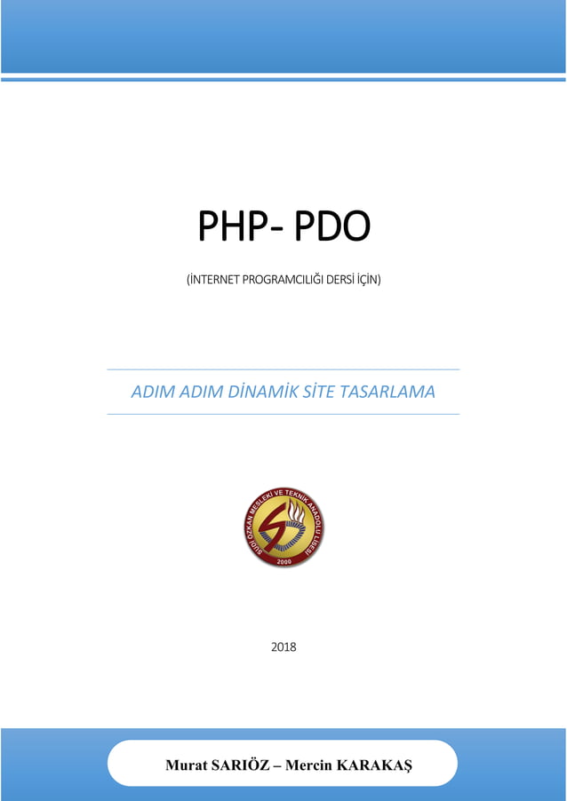 Php pdo e-ticaret sitesi | PDF