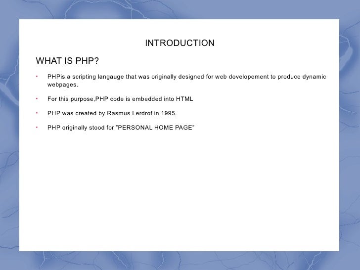 Php Ppt