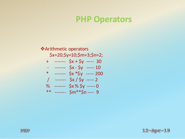 PHP Basics