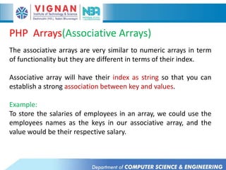 Example For N Array Association Php Unit 1 | PPTX