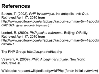 PHP presentation | PPT