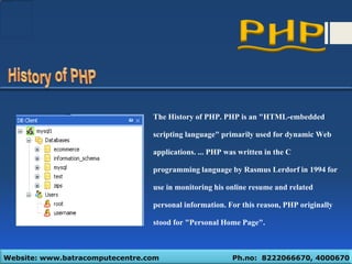 PHP Training Institute in Ambala | PPTX
