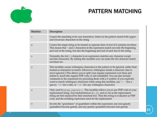 PATTERN MATCHING
85
 