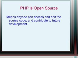 Php Programming Advantages | PPT