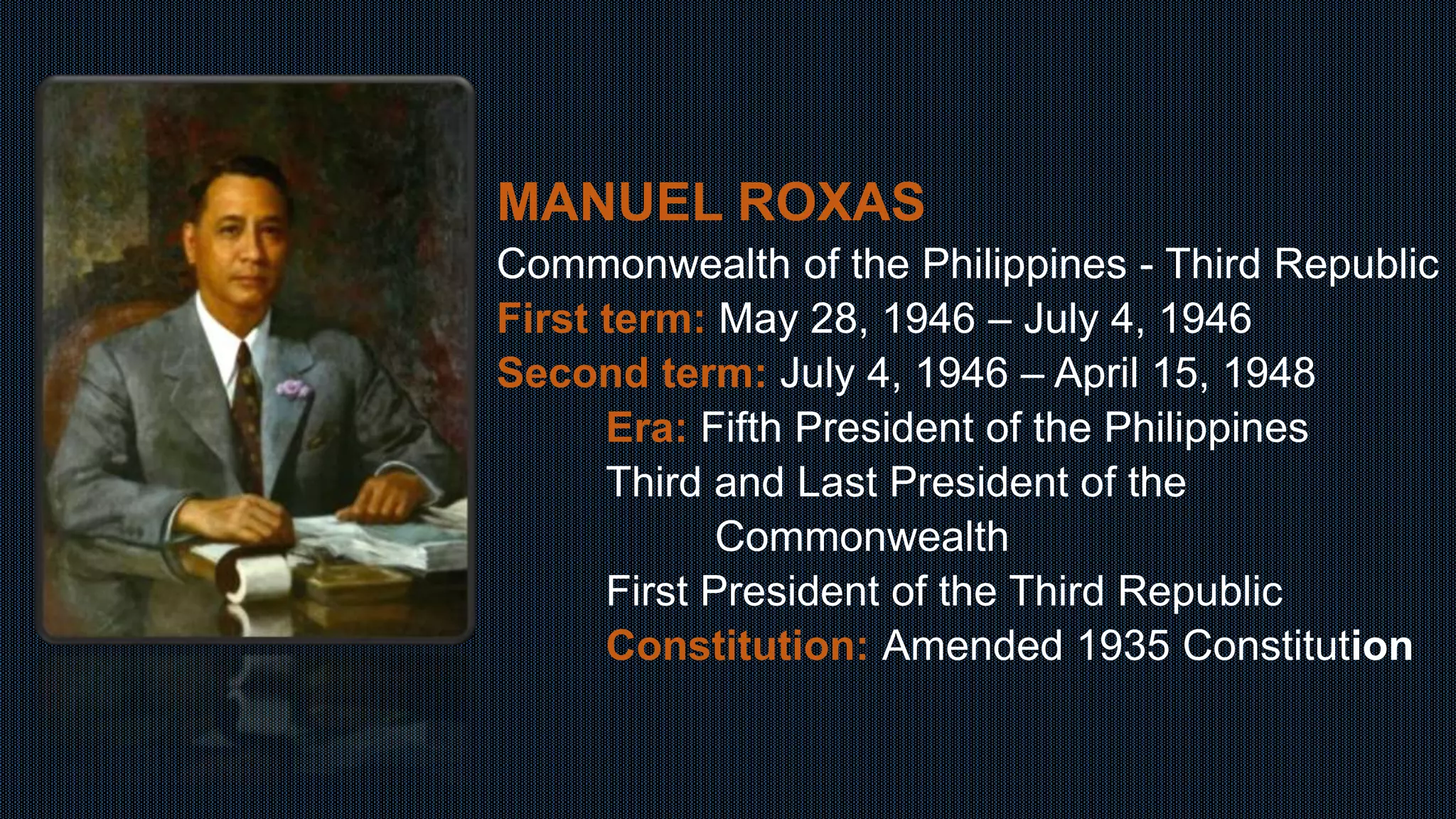 Presidents of the Philippines (Era & Constitutions) Summary | PPTX
