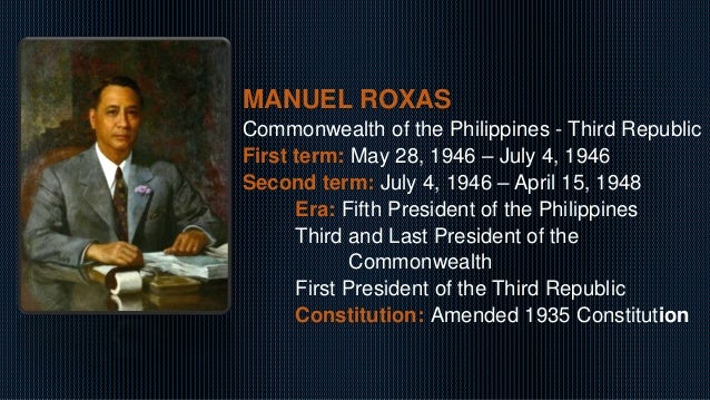 Presidents of the Philippines (Era & Constitutions) Summary