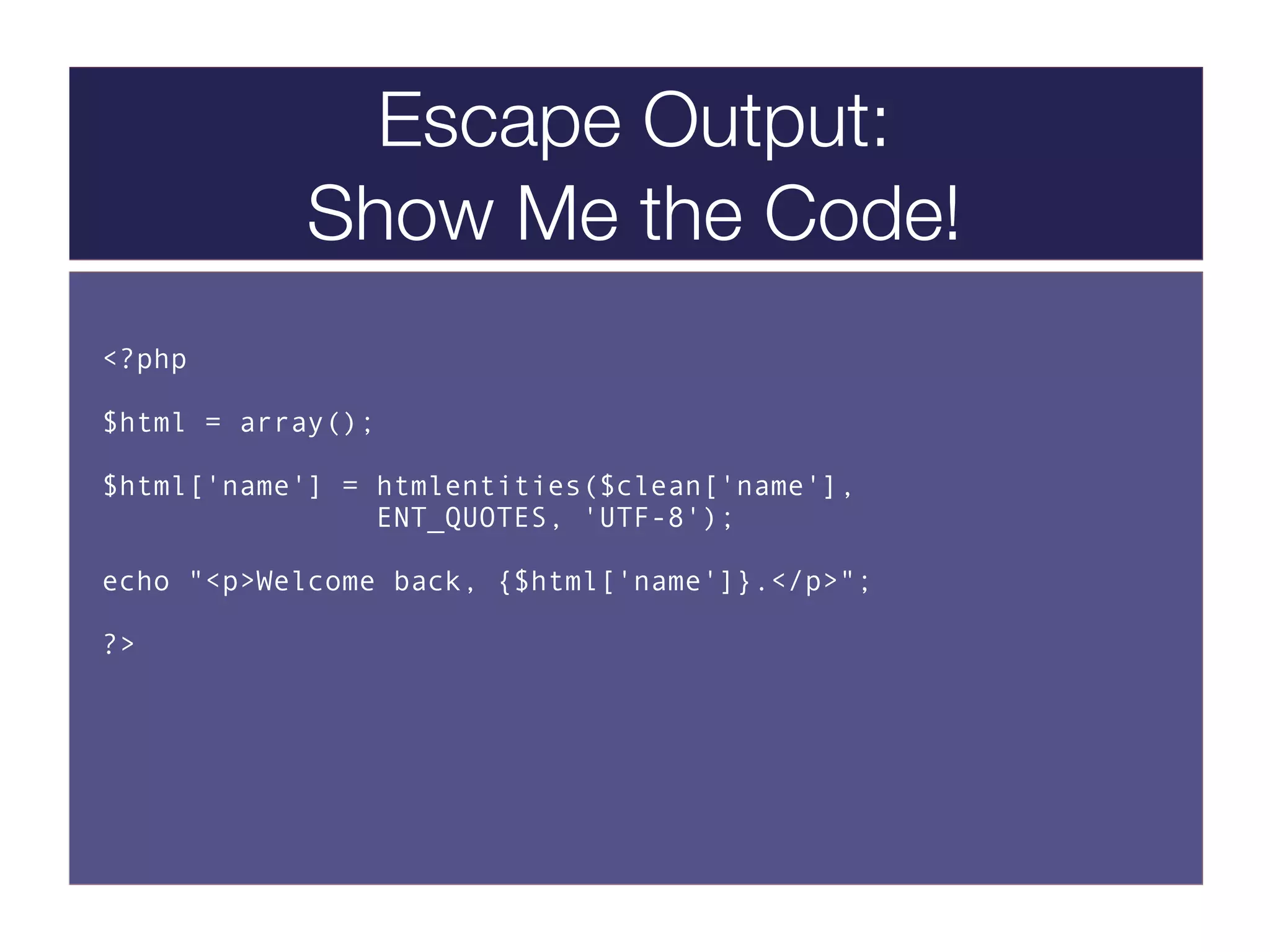 Php Security Workshop