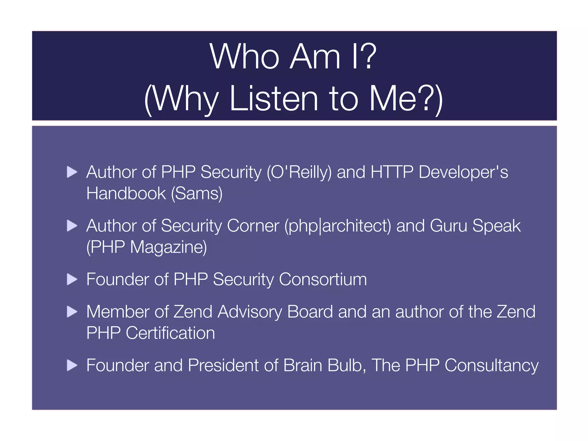 Php Security Workshop