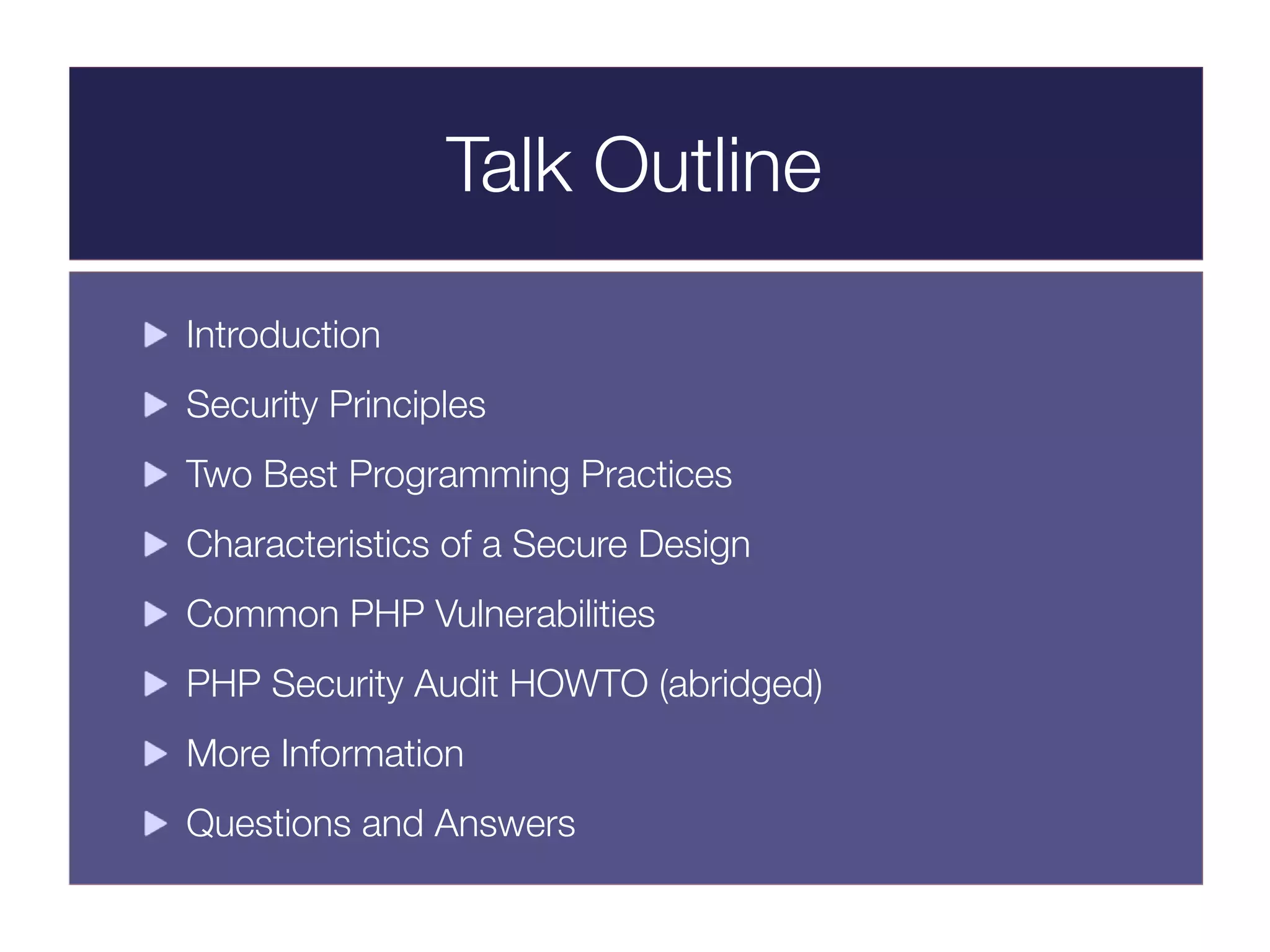Php Security Workshop