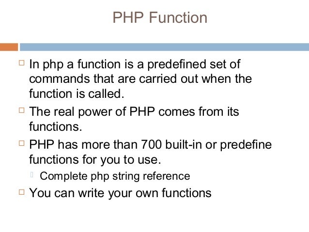Basics PHP