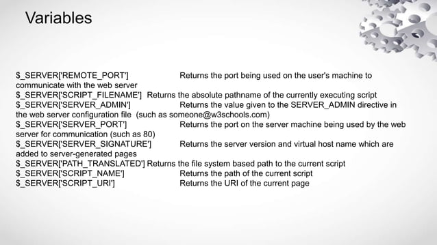 Php server variables | PPT