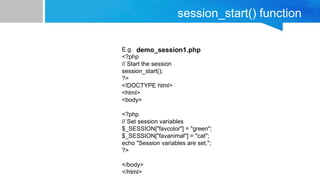 Php sessions | PPT