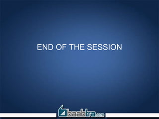 END OF THE SESSION
 