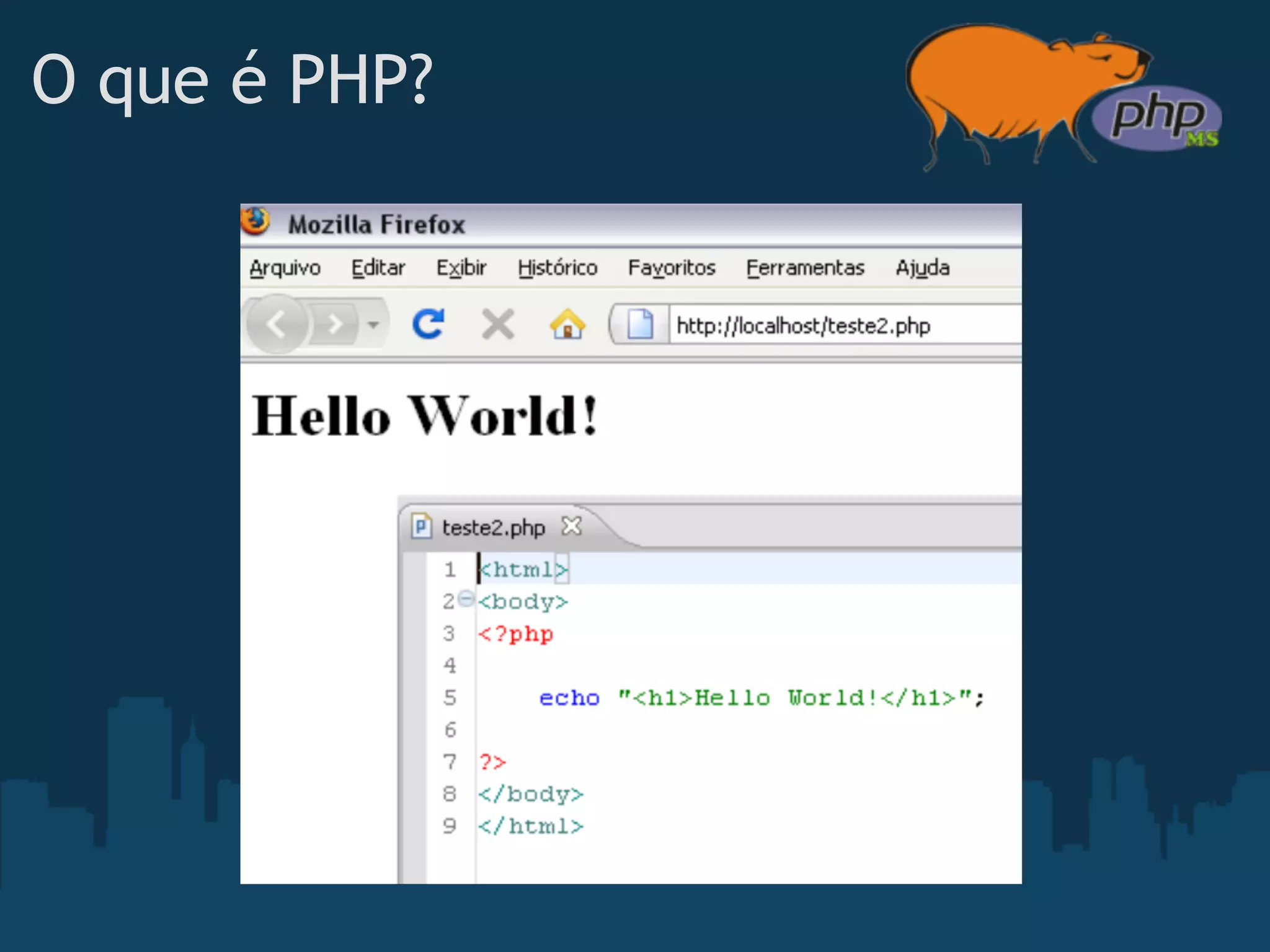 O que é PHP?
 