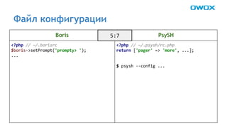 Файл конфигурации 
Boris PsySH 
 