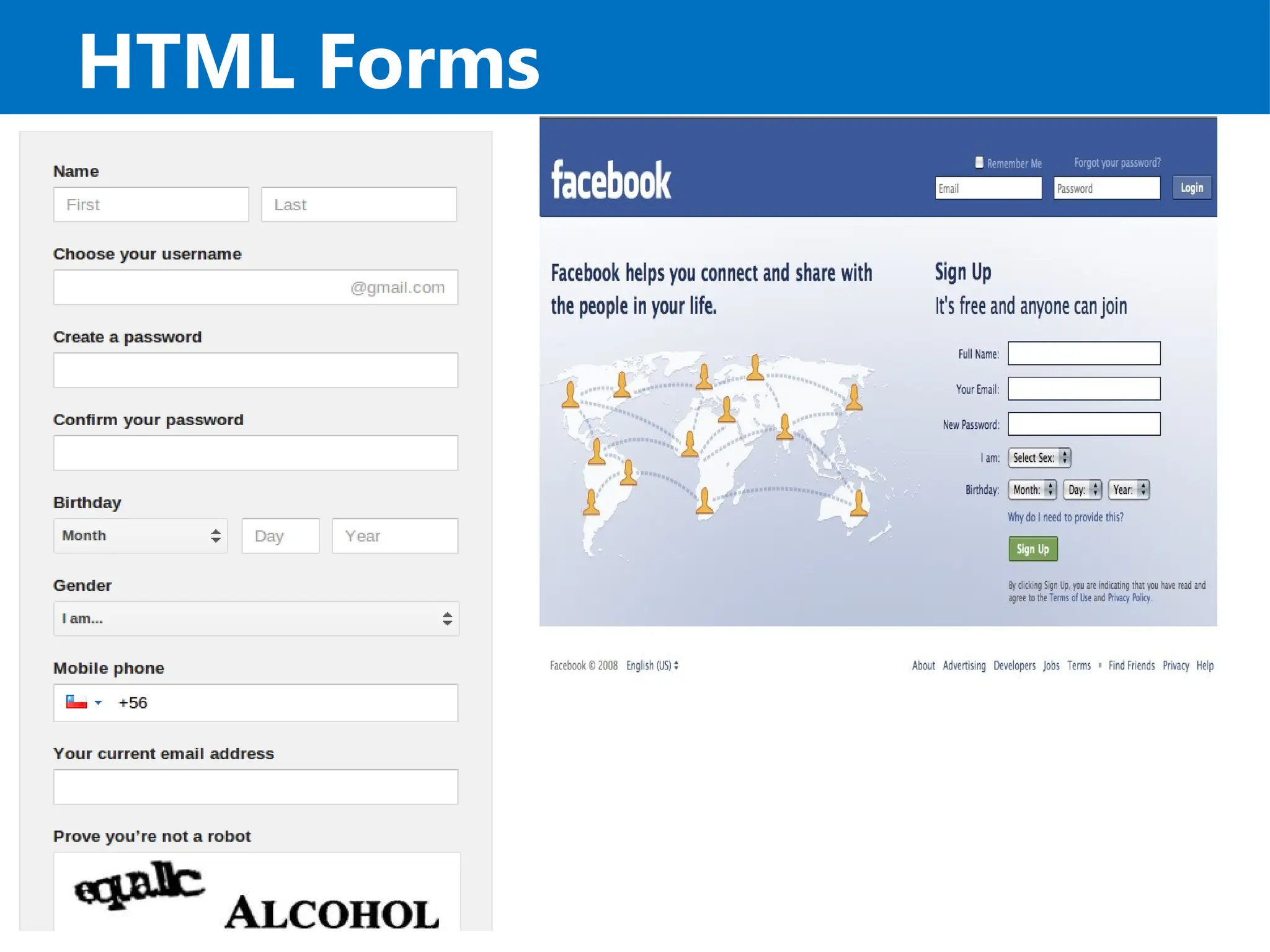HTML Forms
 