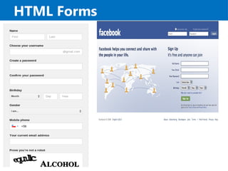 HTML Forms
 