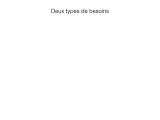 Deux types de besoins
 