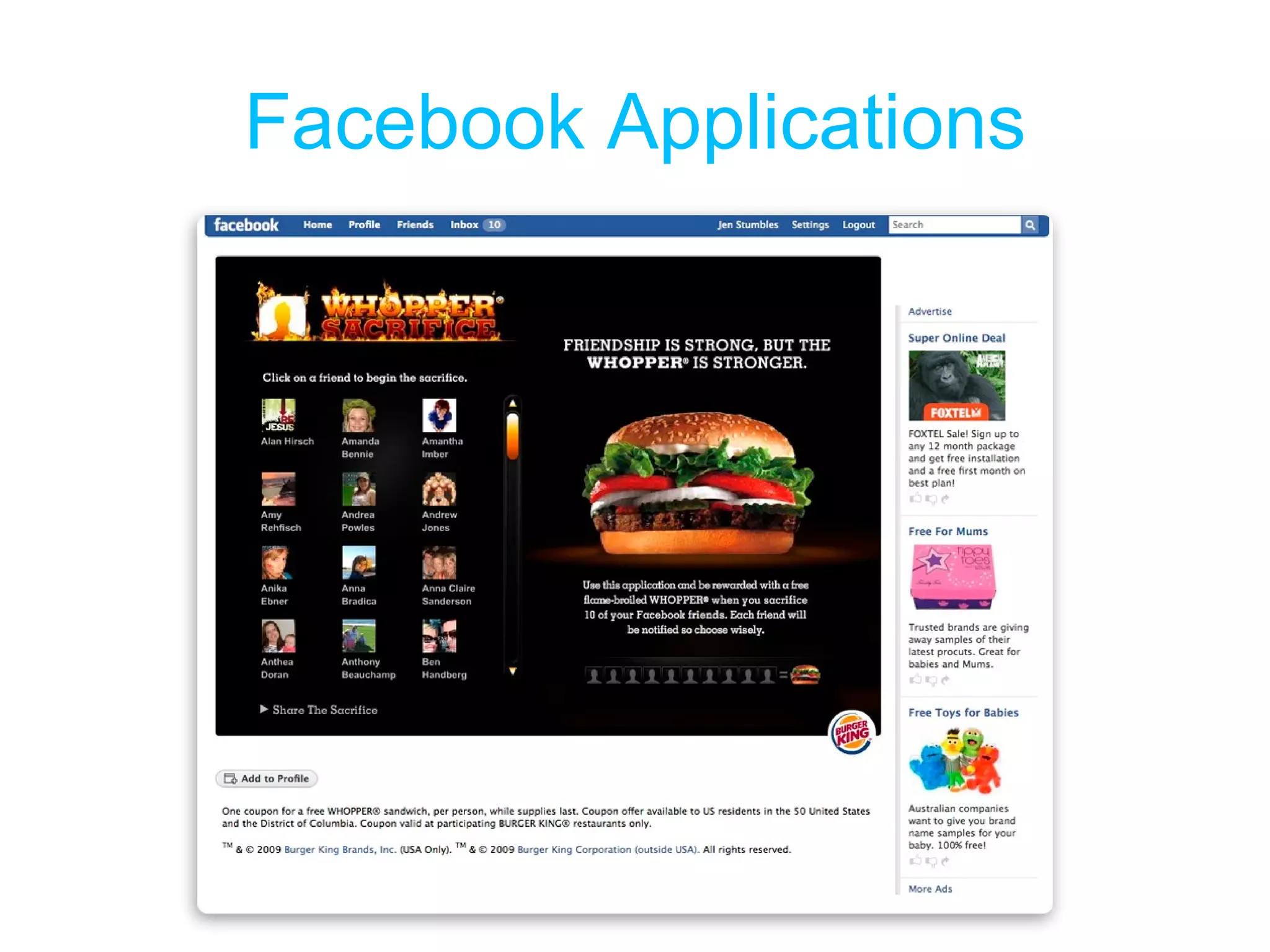 Facebook Applications 