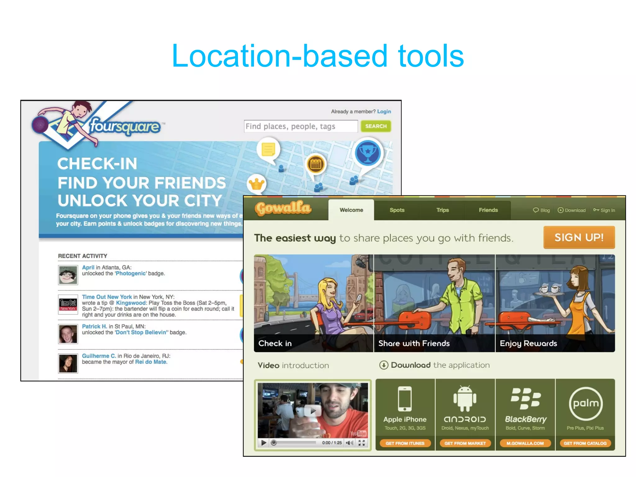 Location-based tools 