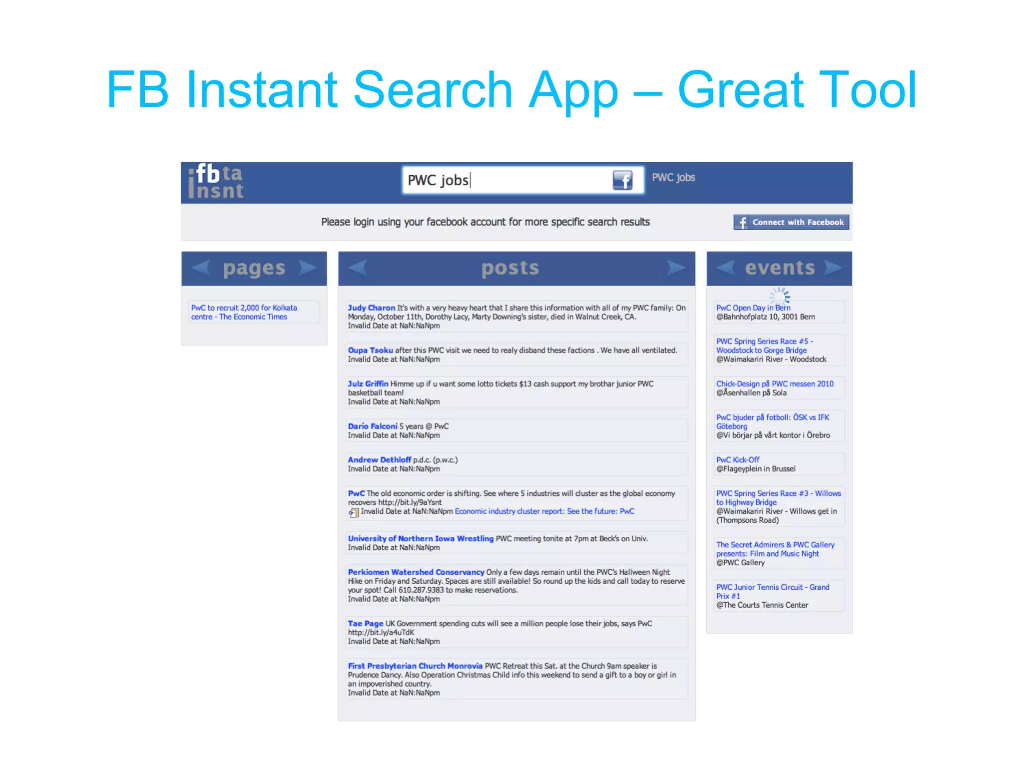 FB Instant Search App – Great Tool 
