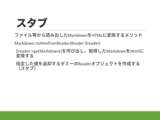 
եȤi߳MarkdownHTMLˉQ᥽å
Markdown::toHtmlFomReader(Reader $reader)
$reader->getMarkdown()ӳȡäMarkdownHtml
Q
ָȴߩ`Reader֥Ȥɤ
֣
 