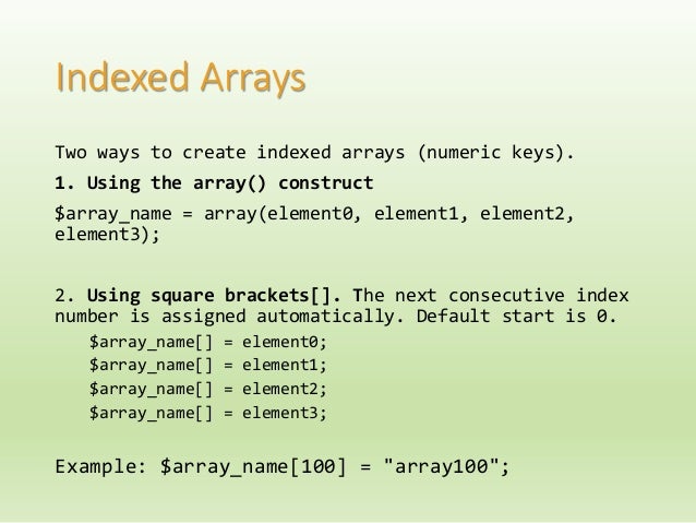 Php summary