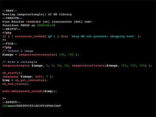 --TEST--
Testing imagerectangle() of GD library
--CREDITS--
Ivan Rosolen <contato [at] ivanrosolen [dot] com>
#testfest PHPSP on 2009-06-30
--SKIPIF--
<?php
if ( ! extension_loaded('gd') ) die( 'skip GD not present; skipping test' );
?>
--FILE--
<?php
// Create a image
$image = imagecreatetruecolor( 100, 100 );

// Draw a rectangle
imagerectangle( $image, 0, 0, 50, 50, imagecolorallocate($image, 255, 255, 255) );

ob_start();
imagepng( $image, null, 9 );
$img = ob_get_contents();
ob_end_clean();

echo md5(base64_encode($img));

?>
--EXPECT--
282aaecfdd50091821d63093d9bb1bb9
 