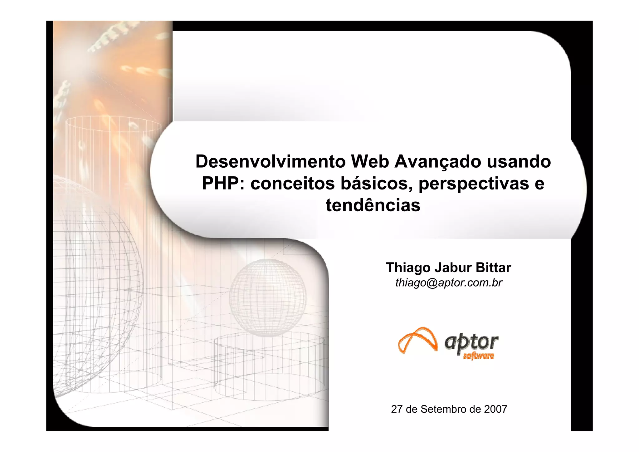 Desenvolvimento Web Avançado usando PHP