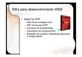 Desenvolvimento Web Avançado usando PHP