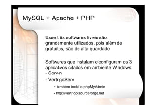 Desenvolvimento Web Avançado usando PHP