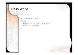 Desenvolvimento Web Avançado usando PHP