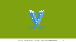 Chris Stone | E-Moxie | @cmstone | php[tek] 2014 | Shell Revolution | https://joind.in/10644 16
 