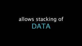 allows stacking of
DATA
 