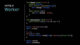 using a
Worker
 