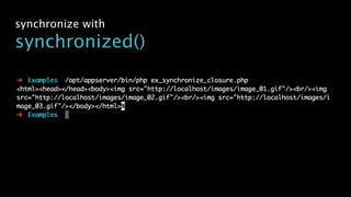 synchronize with
synchronized()
 
