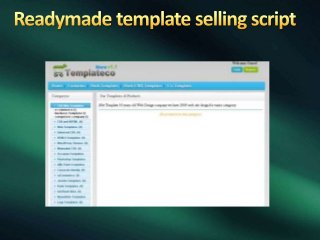 Php template store script
