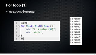 For loop [1]
for แบบระบุจํานวนรอบ
47
 