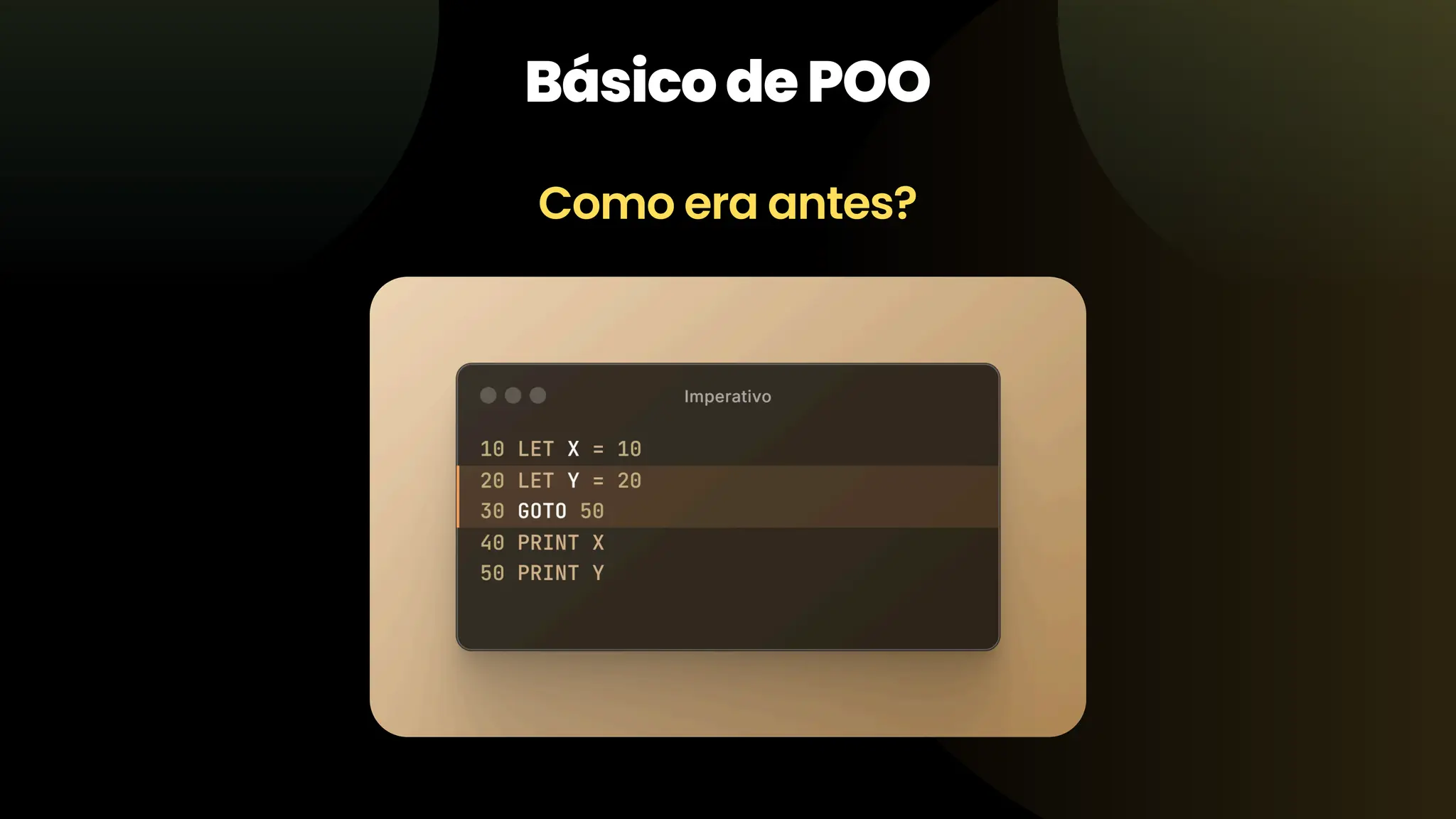 Como era antes? BásicodePOO 