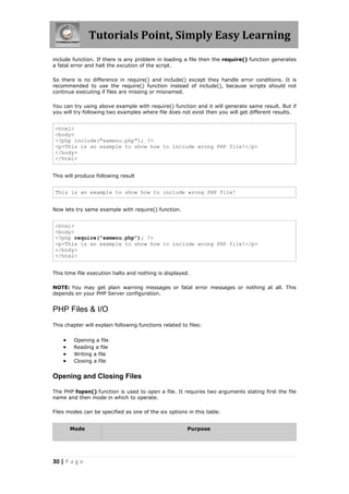 Php tutorial | PDF