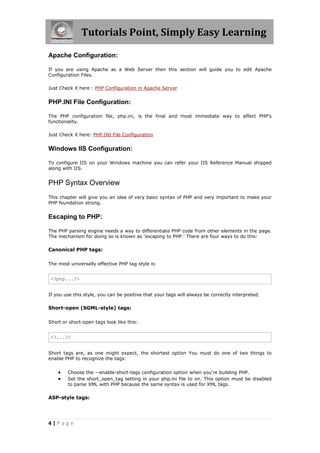 Php tutorial | PDF