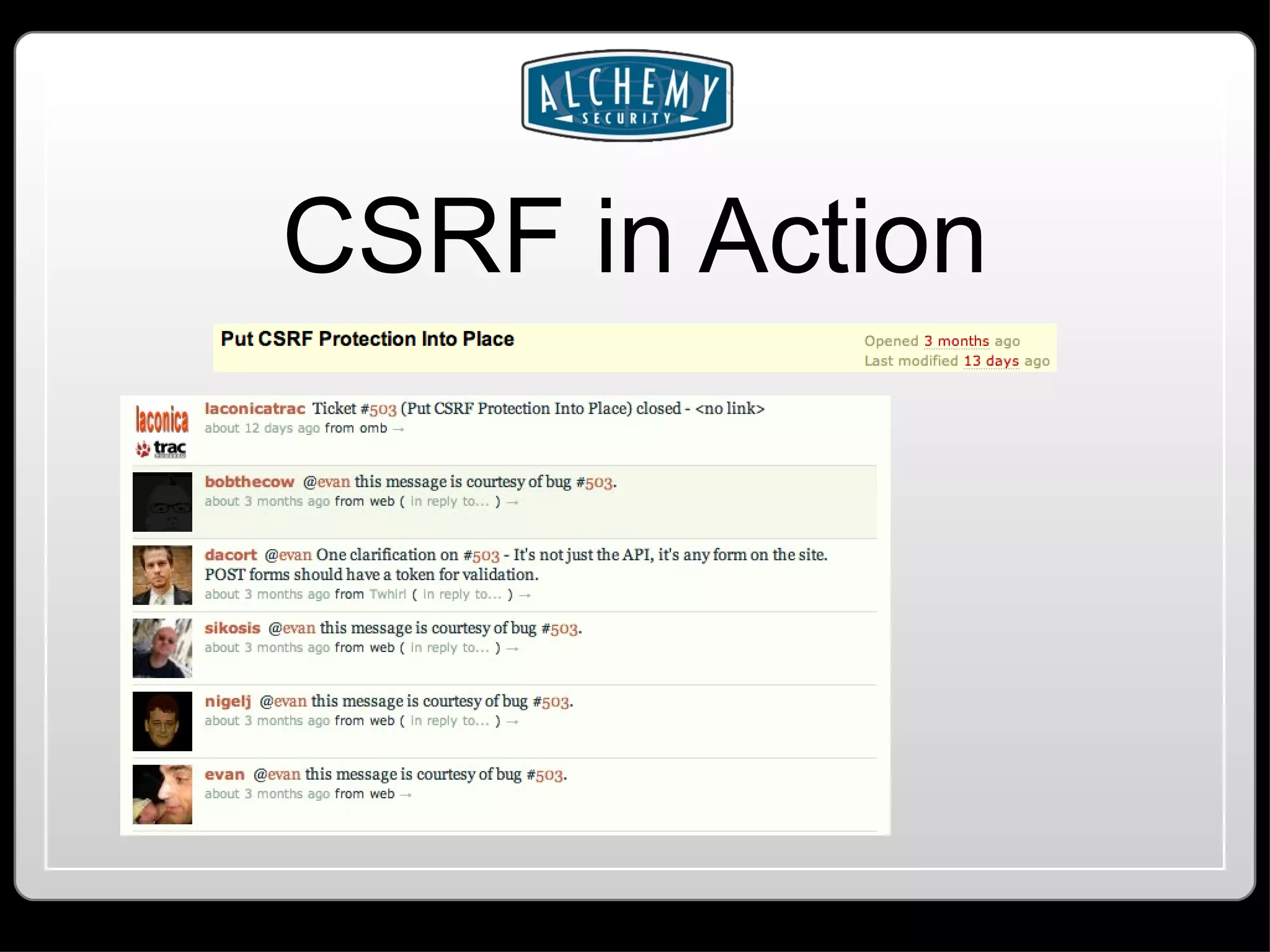 CSRF in Action 