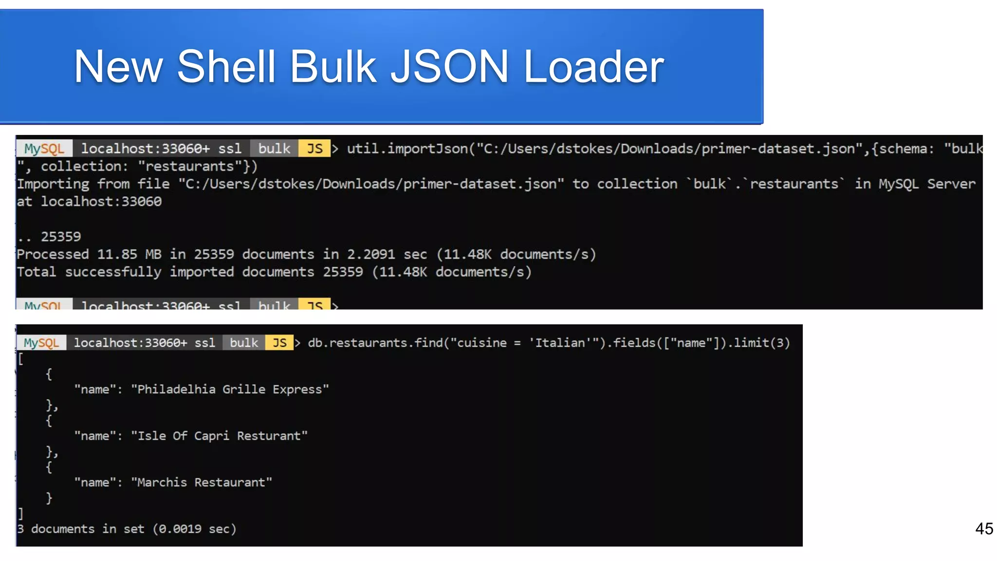 New Shell Bulk JSON Loader
45
 