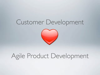 Customer Development



Agile Product Development
 